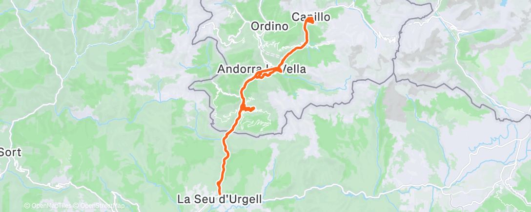 Peta aktivitas, Bicicleta a la hora del almuerzo