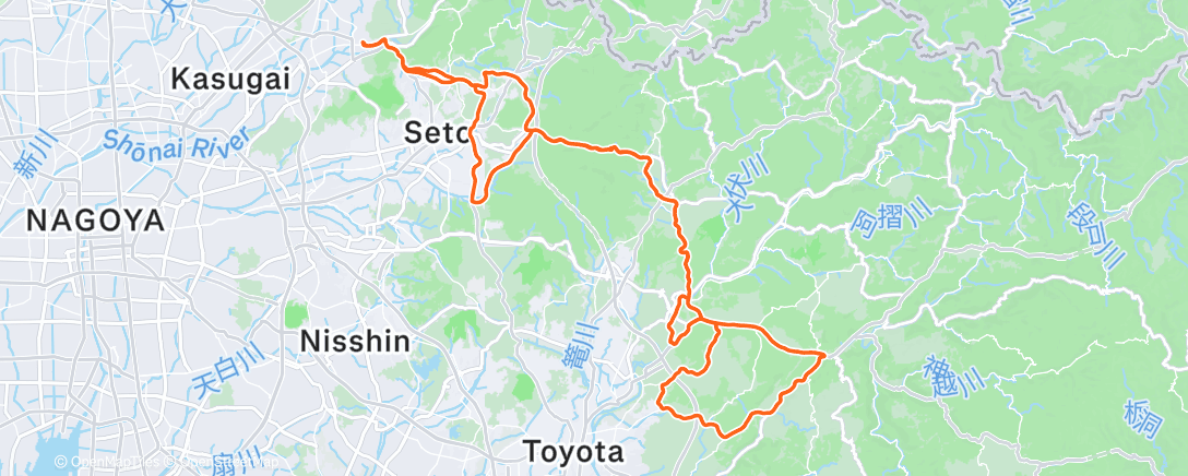 Map of the activity, 朝のライド