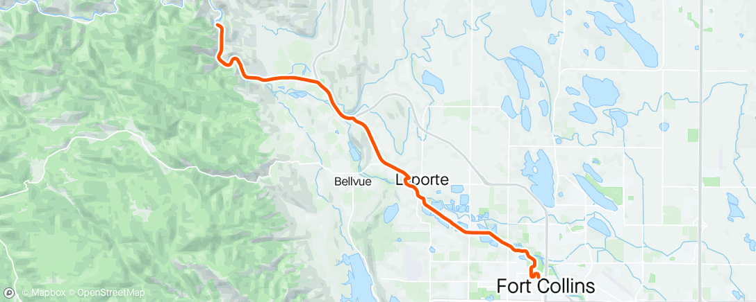 Map of the activity, Colorado Half Marathon