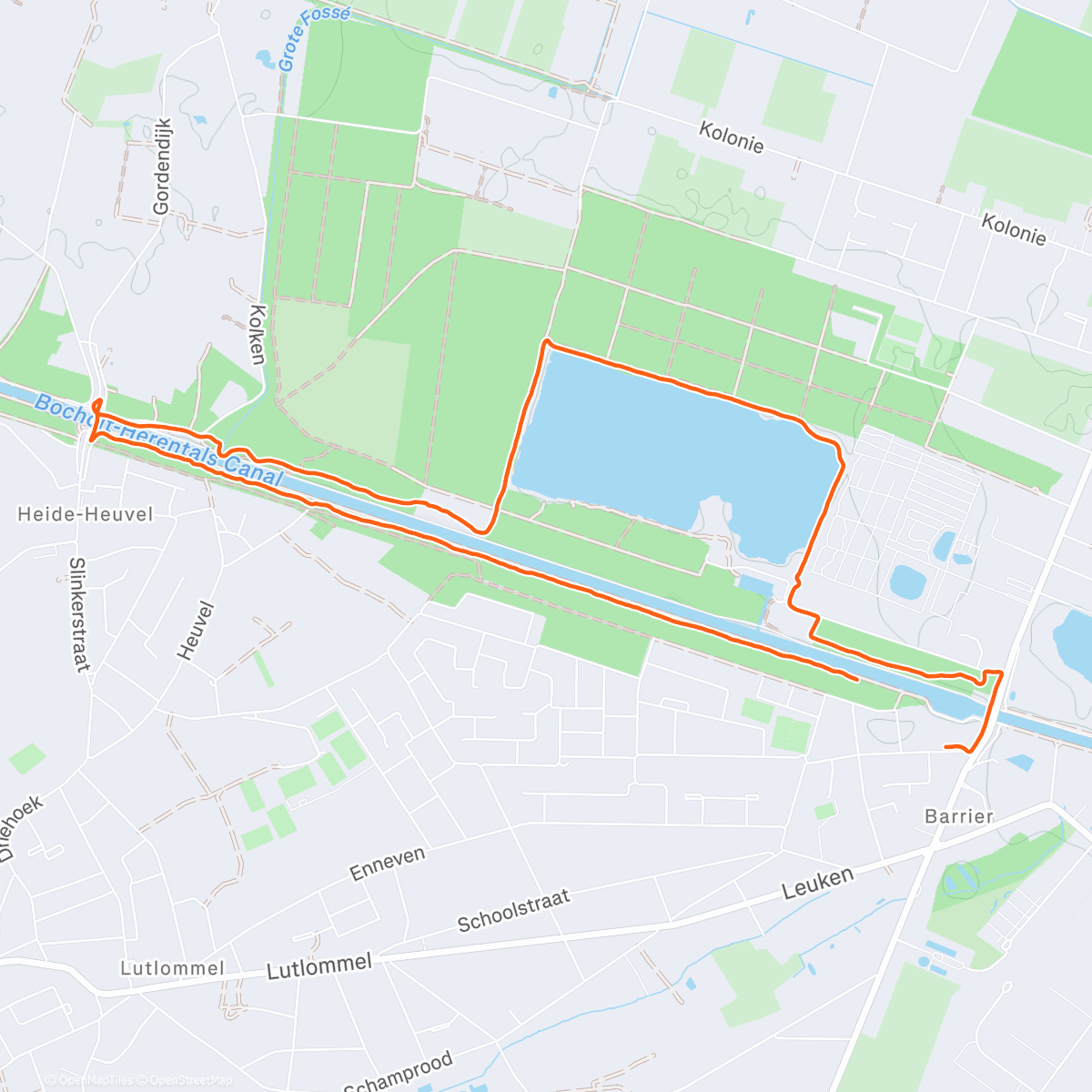 Map of the activity, Marathontempo