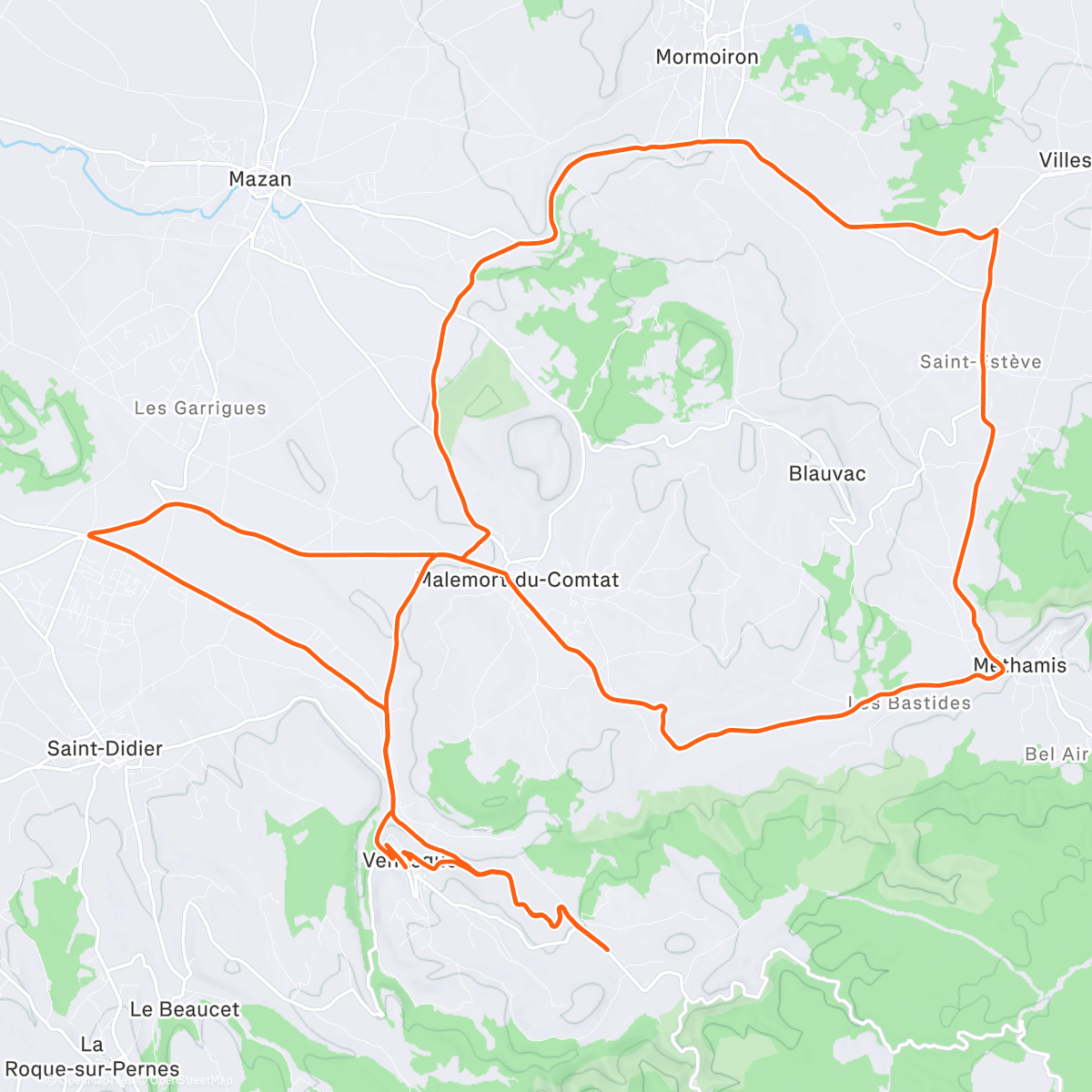 Map of the activity, 🚴❄️  snowfall ☃️–  wonderful 🤩 🌳