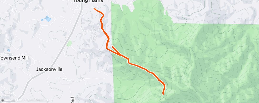 Map of the activity, Afternoon Hike