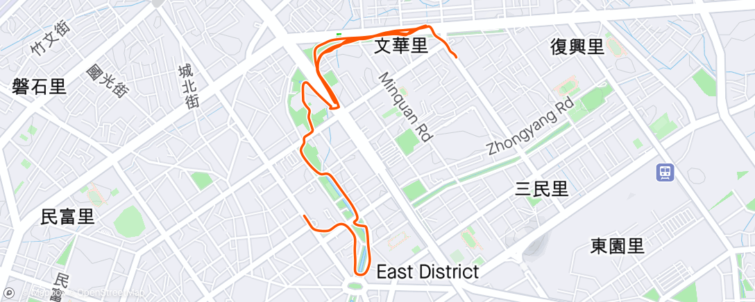 Karte der Aktivität „晨間跑步”