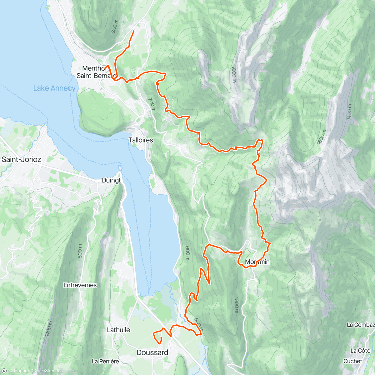 Map of the activity, Maxi race marathon expérience