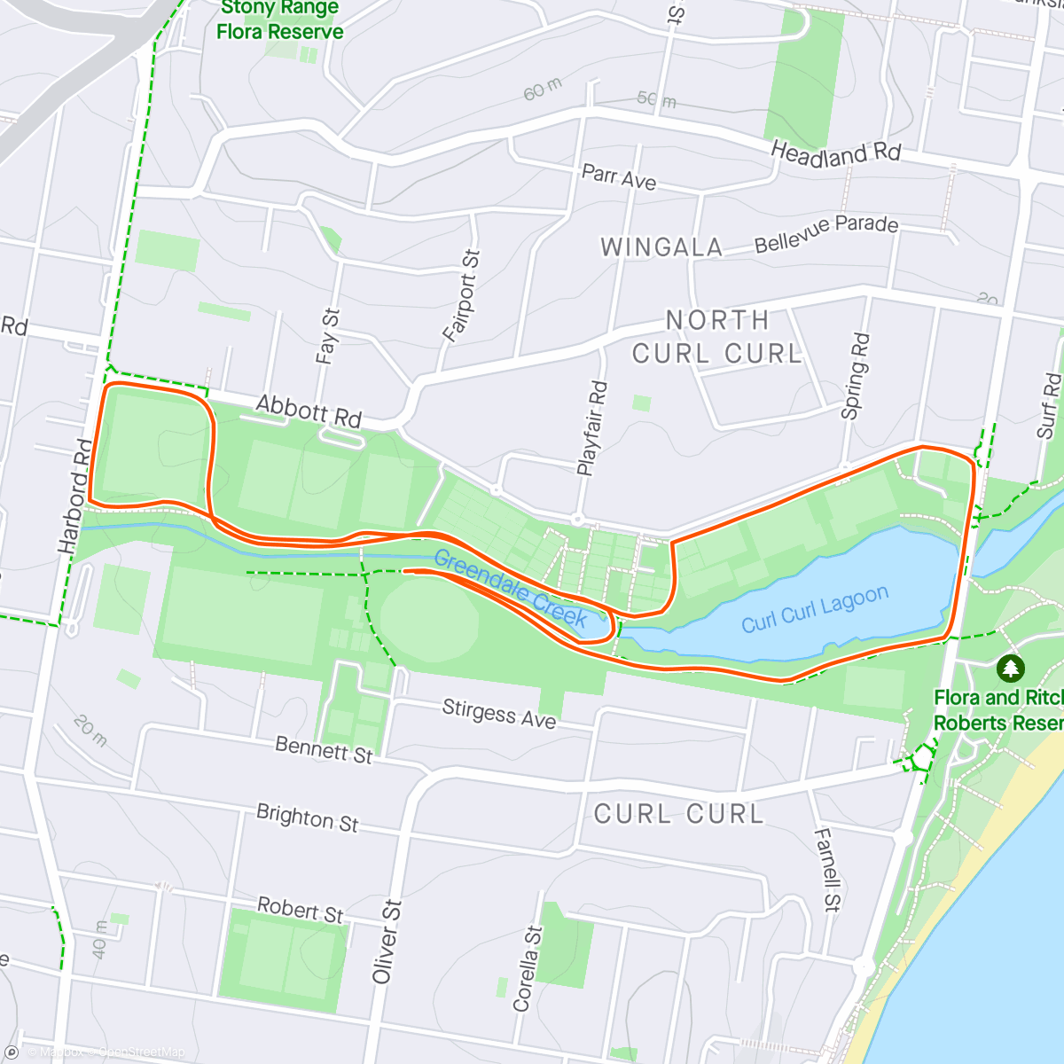 アクティビティ「Park run with H」の地図
