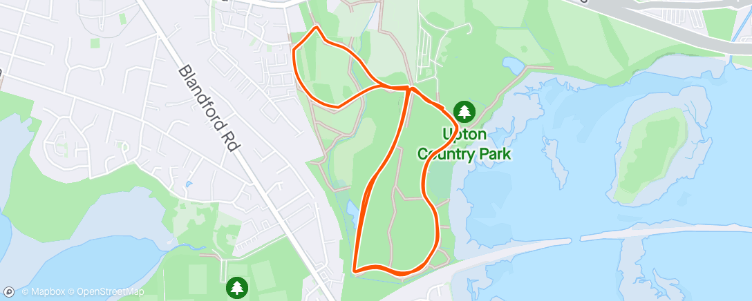 Map of the activity, Upton House parkrun