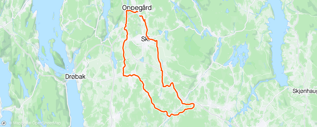 Map of the activity, Søndagstrim