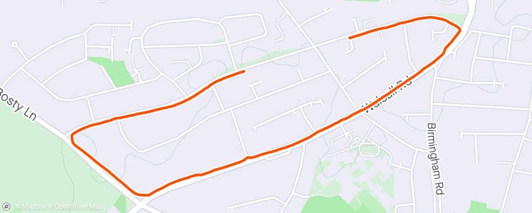 Map of the activity, Short evening run