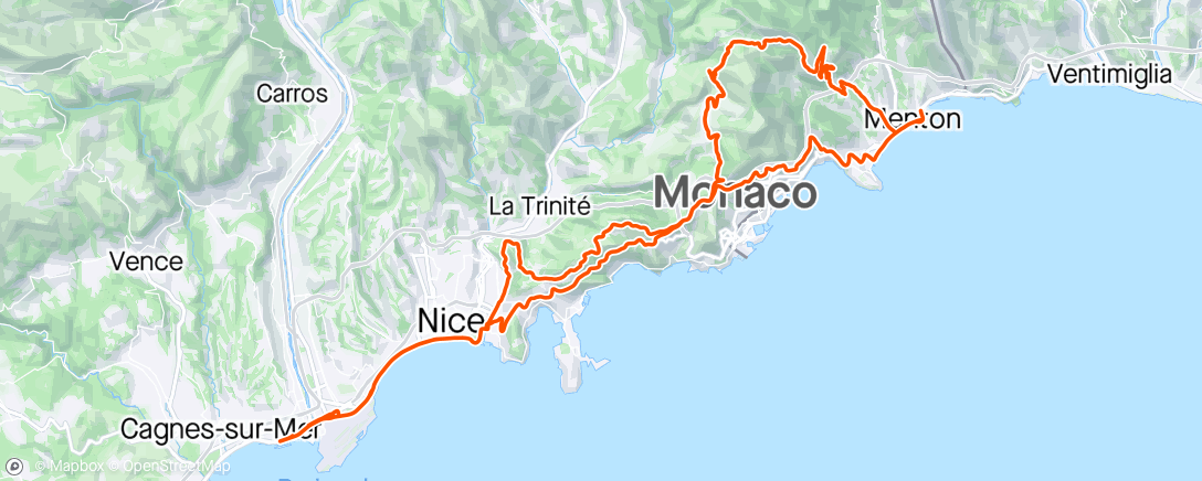 Map of the activity, Col de la Madone 🤩