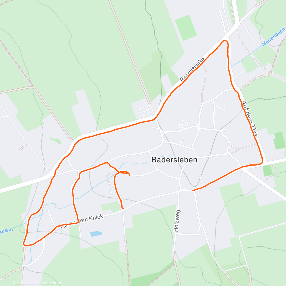 Map of the activity, Spaziergang am Abend