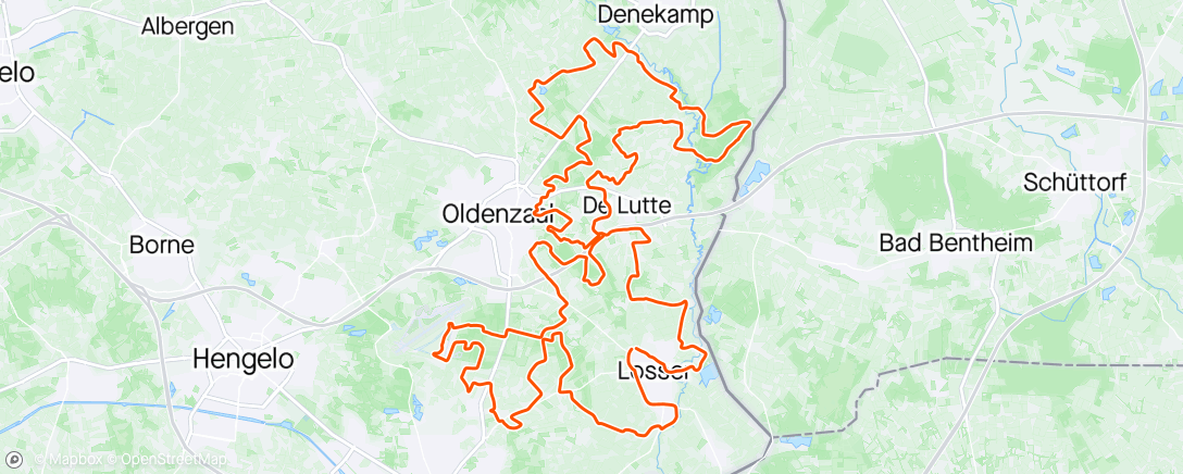 Map of the activity, Strade di Twente.