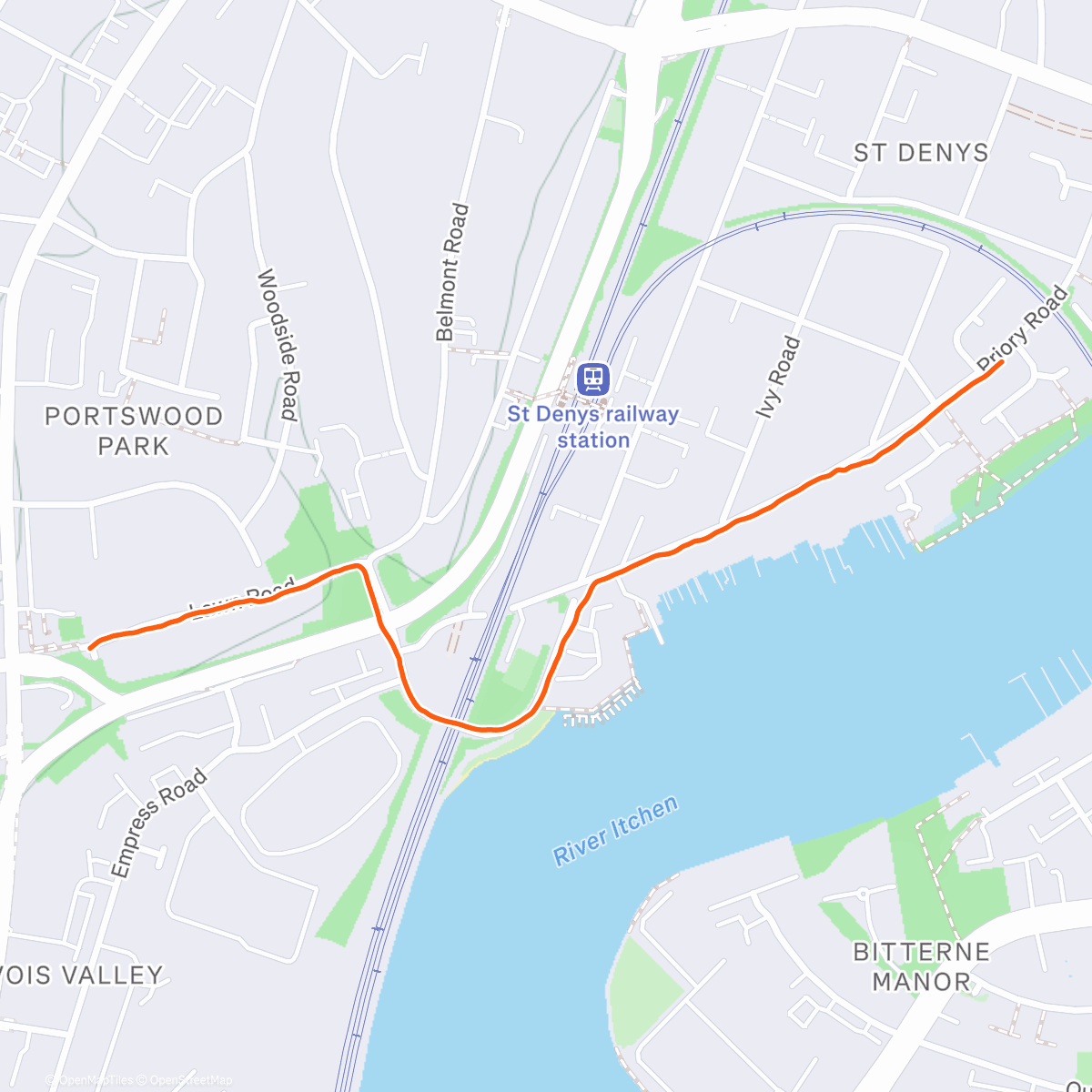 Map of the activity, Afternoon Walk