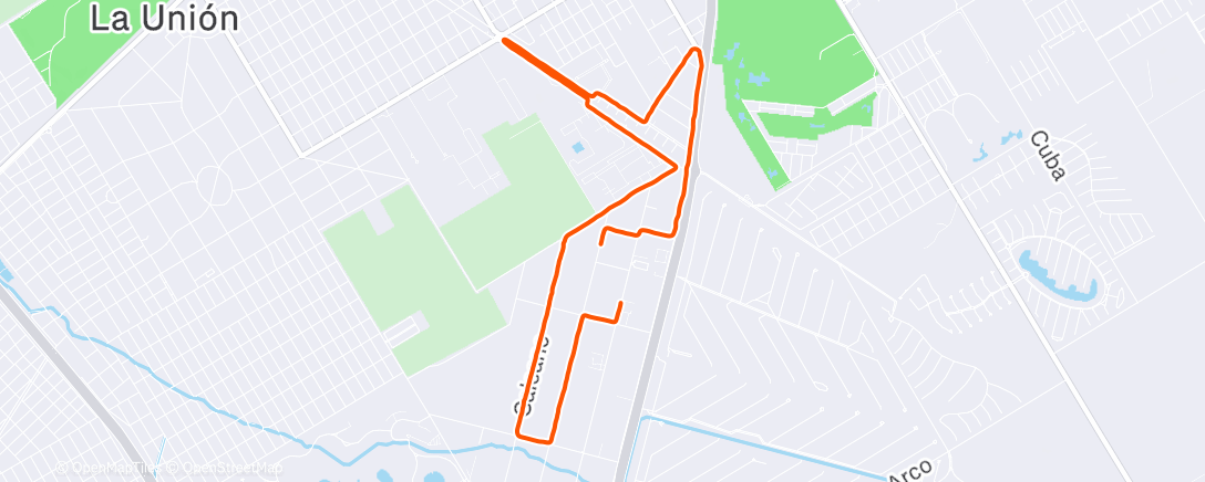 Map of the activity, Morning Walk