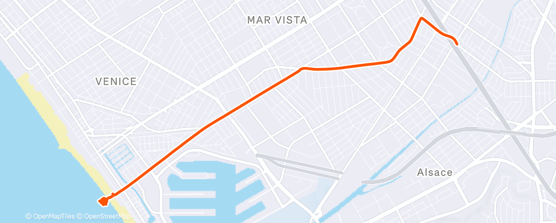 Map of the activity, Morning Surfing