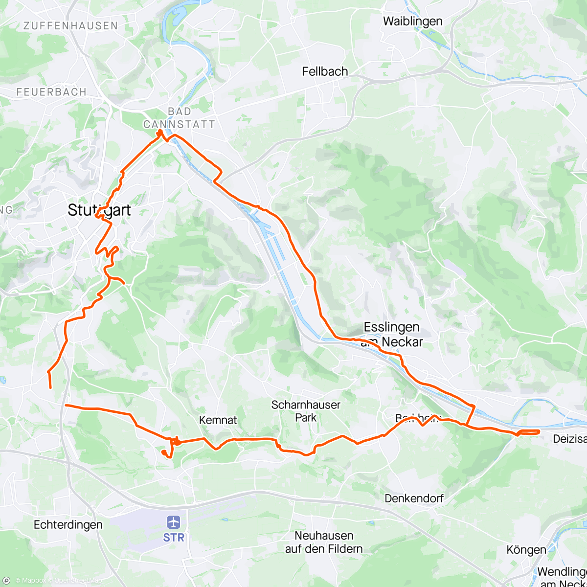 Map of the activity, Stuttgart i okolice