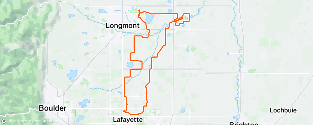 Map of the activity, Barefoot St. Vrain