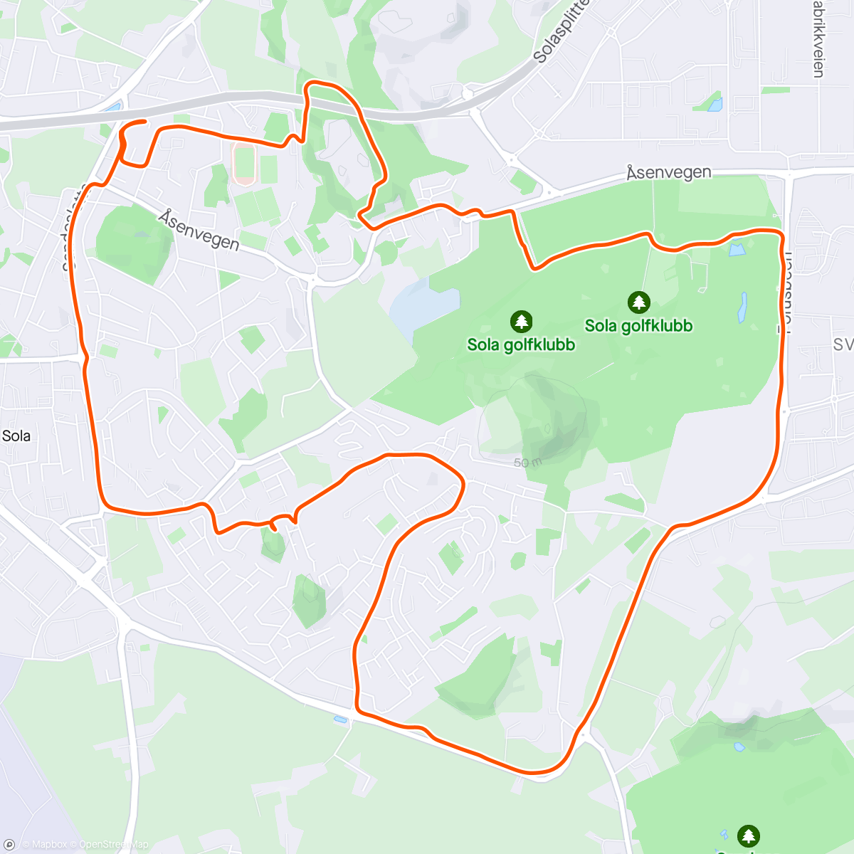 Map of the activity, Bike & dog