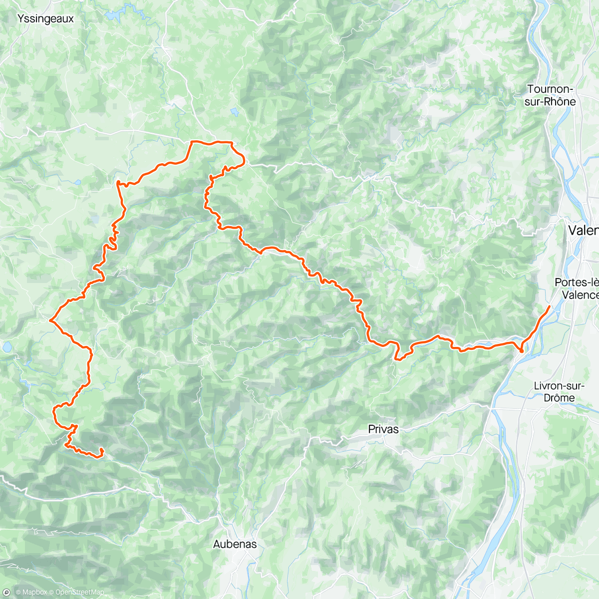 Mapa de la actividad (Ardèche J1 👌🏼)