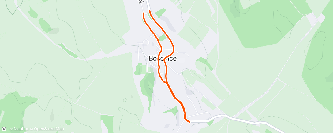 Map of the activity, Evening Run