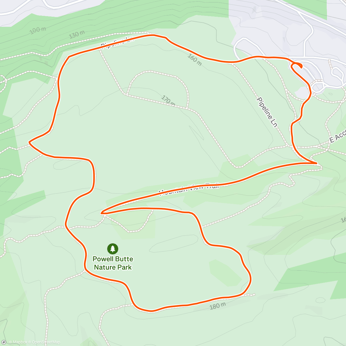 Map of the activity, Powell Butte Sunset