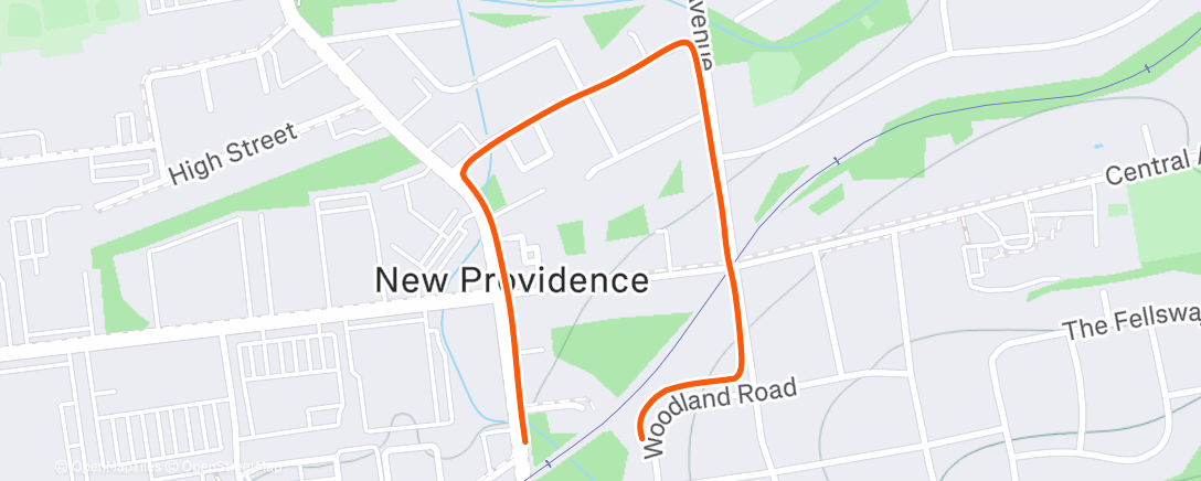 Map of the activity, Night Run