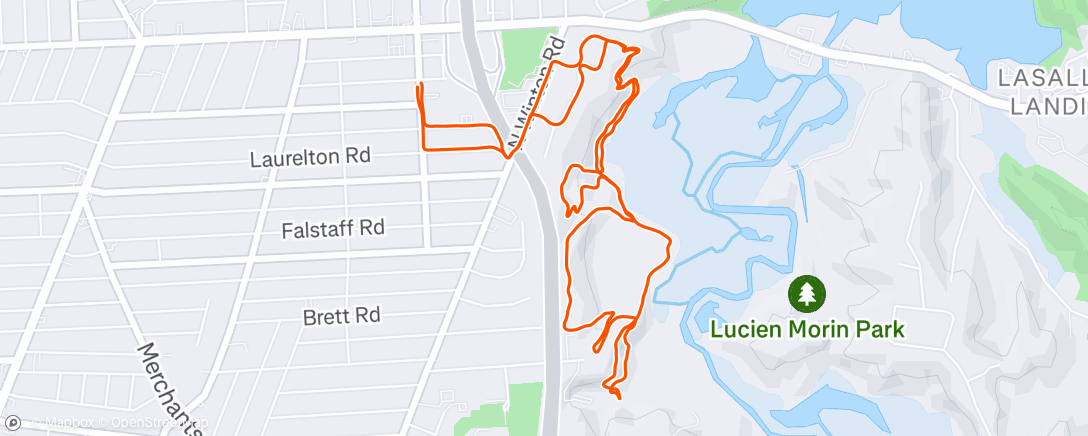 Map of the activity, Afternoon Trail Run