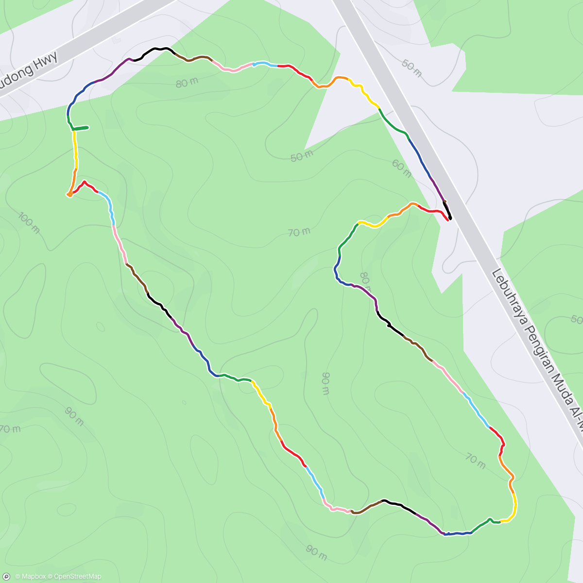 Map of the activity, Silat Trail Hike