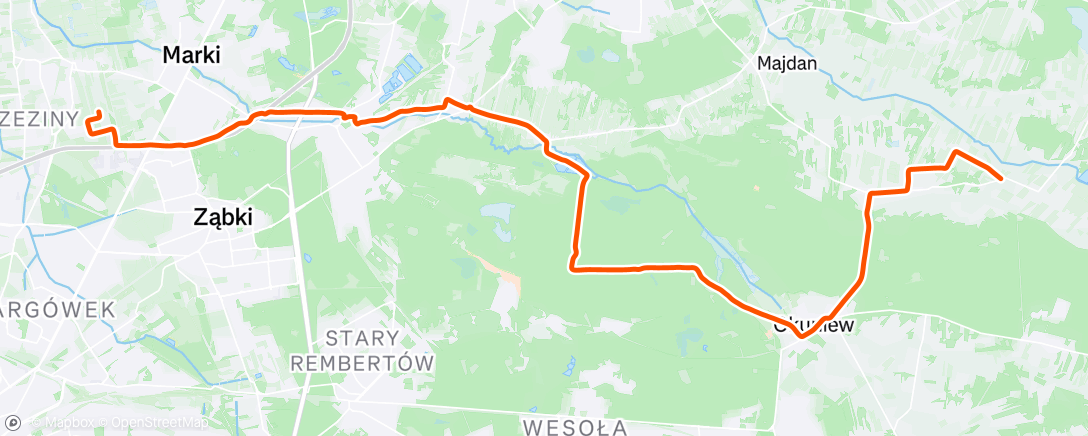 Map of the activity, Ride