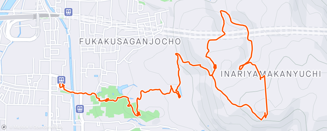 Map of the activity, Randonnée Fushimi Inari Kyoto