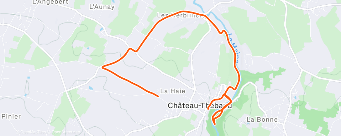 Map of the activity, Lunch Run