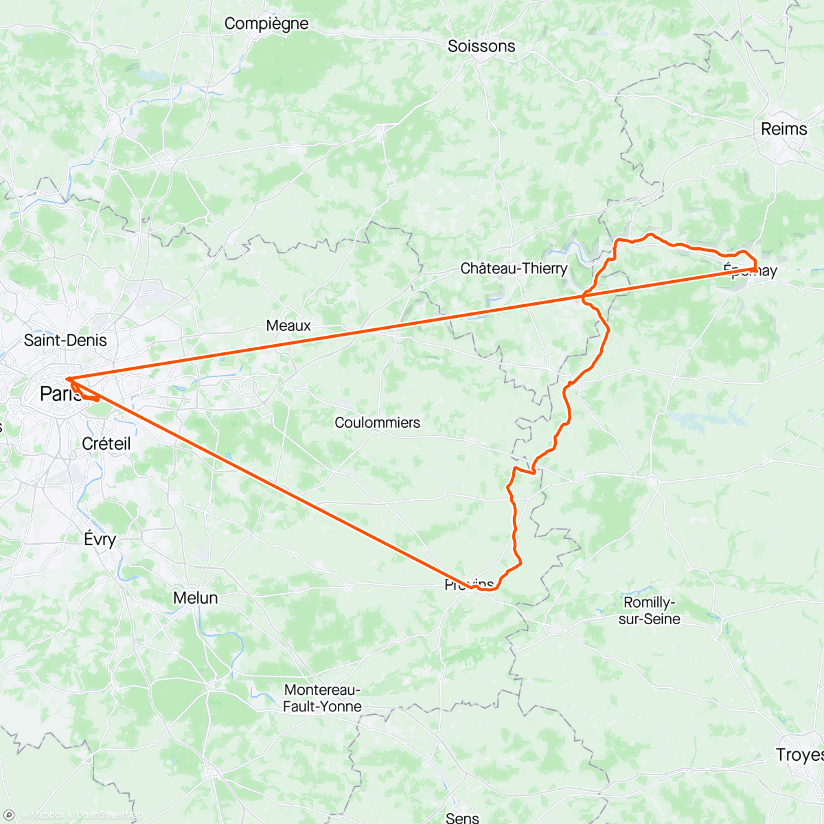 Map of the activity, Un visiteur à Montmirail