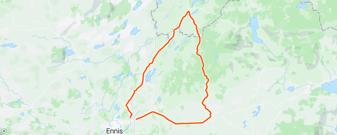 Map of the activity, Afternoon road spin