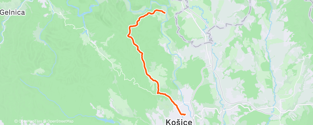 Map of the activity, Morning Trail Run