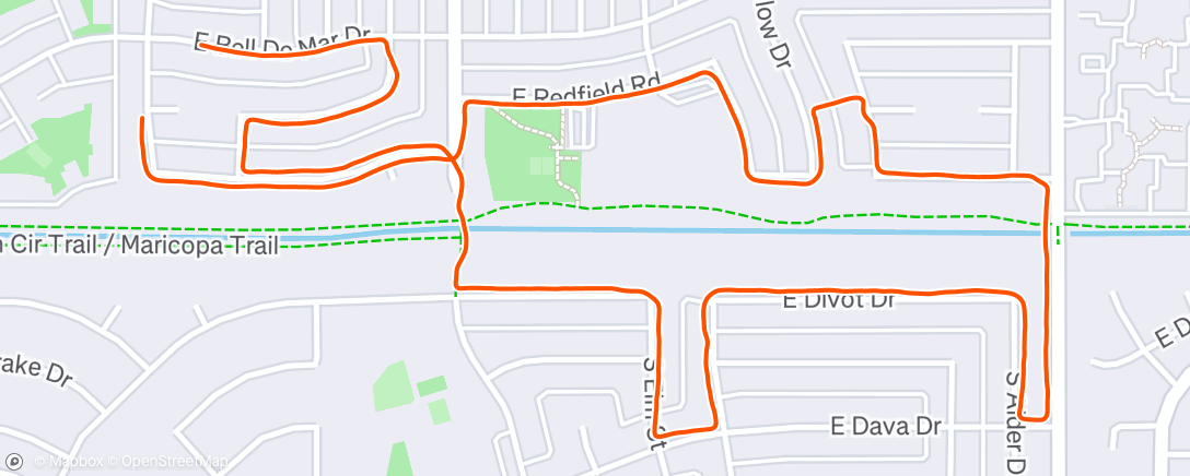 Map of the activity, Morning Run