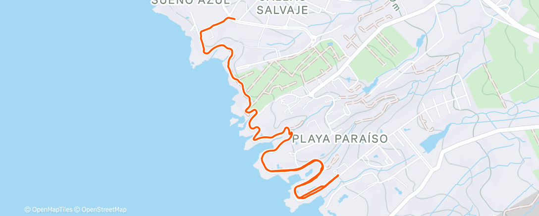 Map of the activity, Namiddagloop