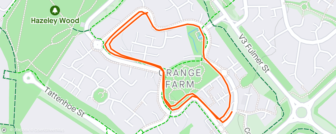 Map of the activity, Morning Run