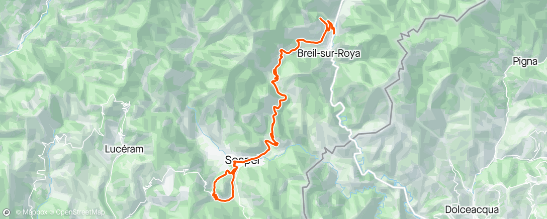 Map of the activity, A spot of Sospel snake swerving