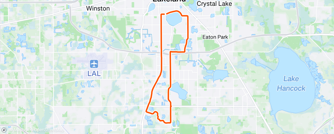 Map of the activity, Morning Run