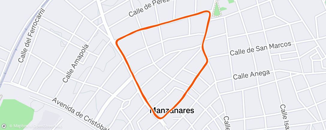 Map of the activity, Carrera a la hora del almuerzo