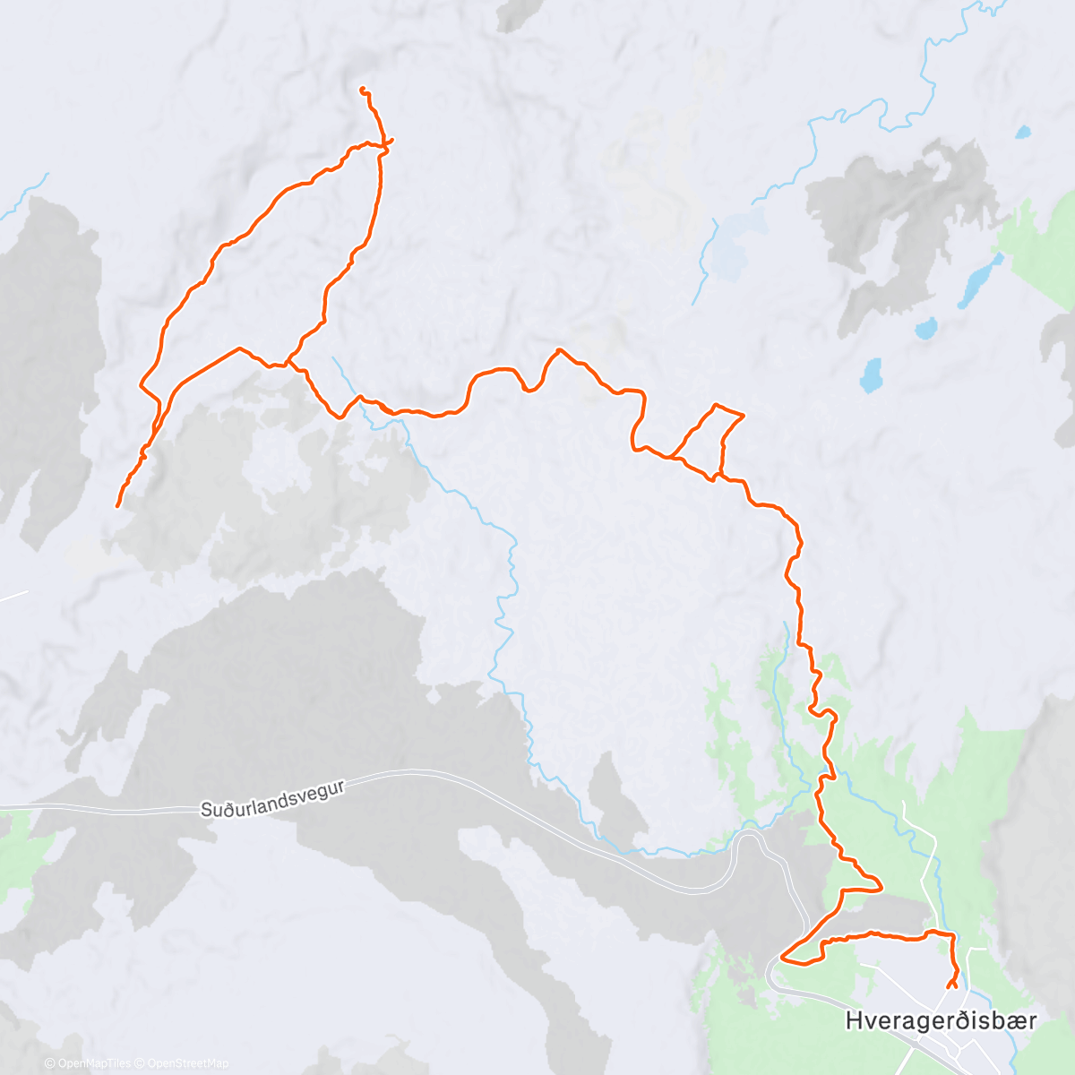 Map of the activity, Hengillinn