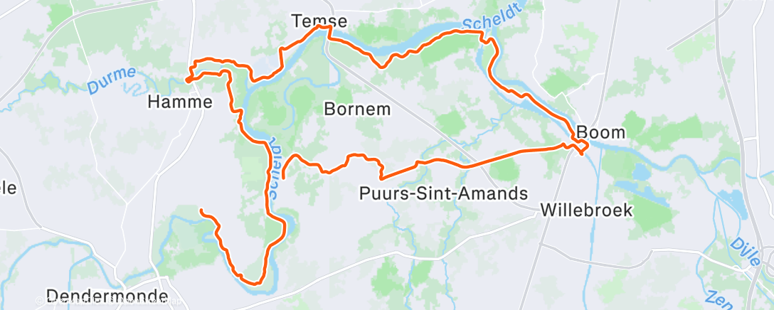 Map of the activity, Morning Ride
