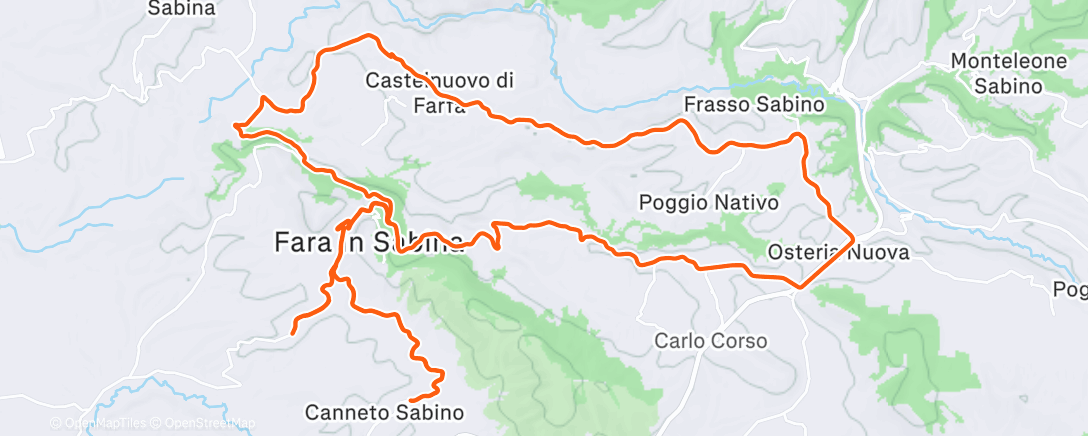 Map of the activity, Afternoon Ride