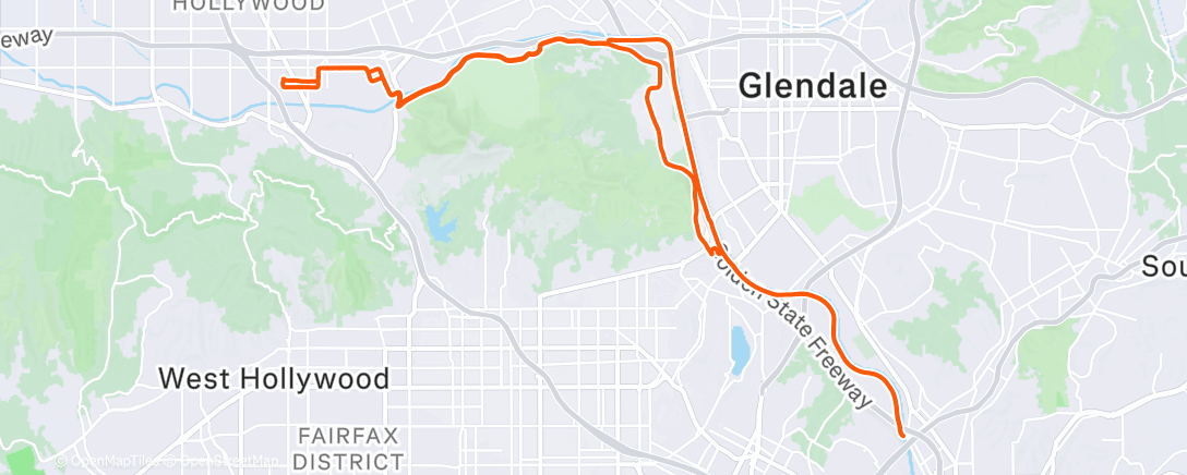 Map of the activity, Afternoon Ride