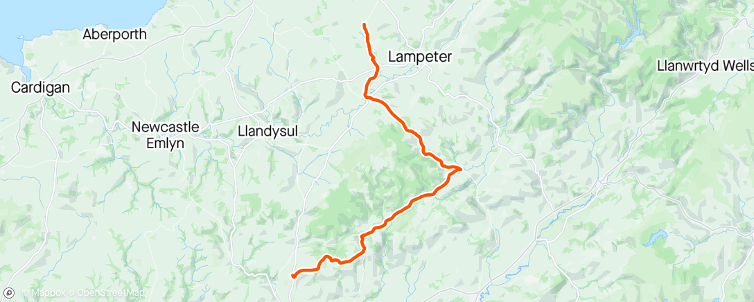 Map of the activity, Peniel - Horeb - Llansawel