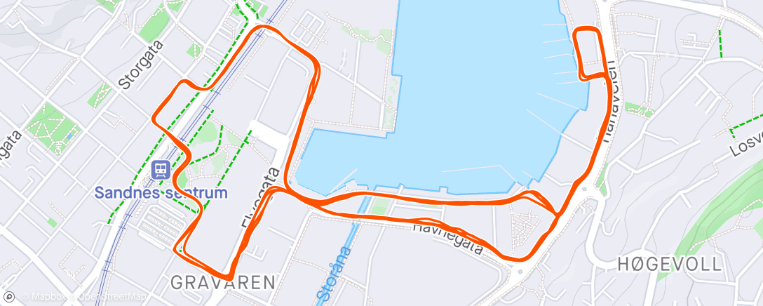 Map of the activity, Solsiå sentrumsløp