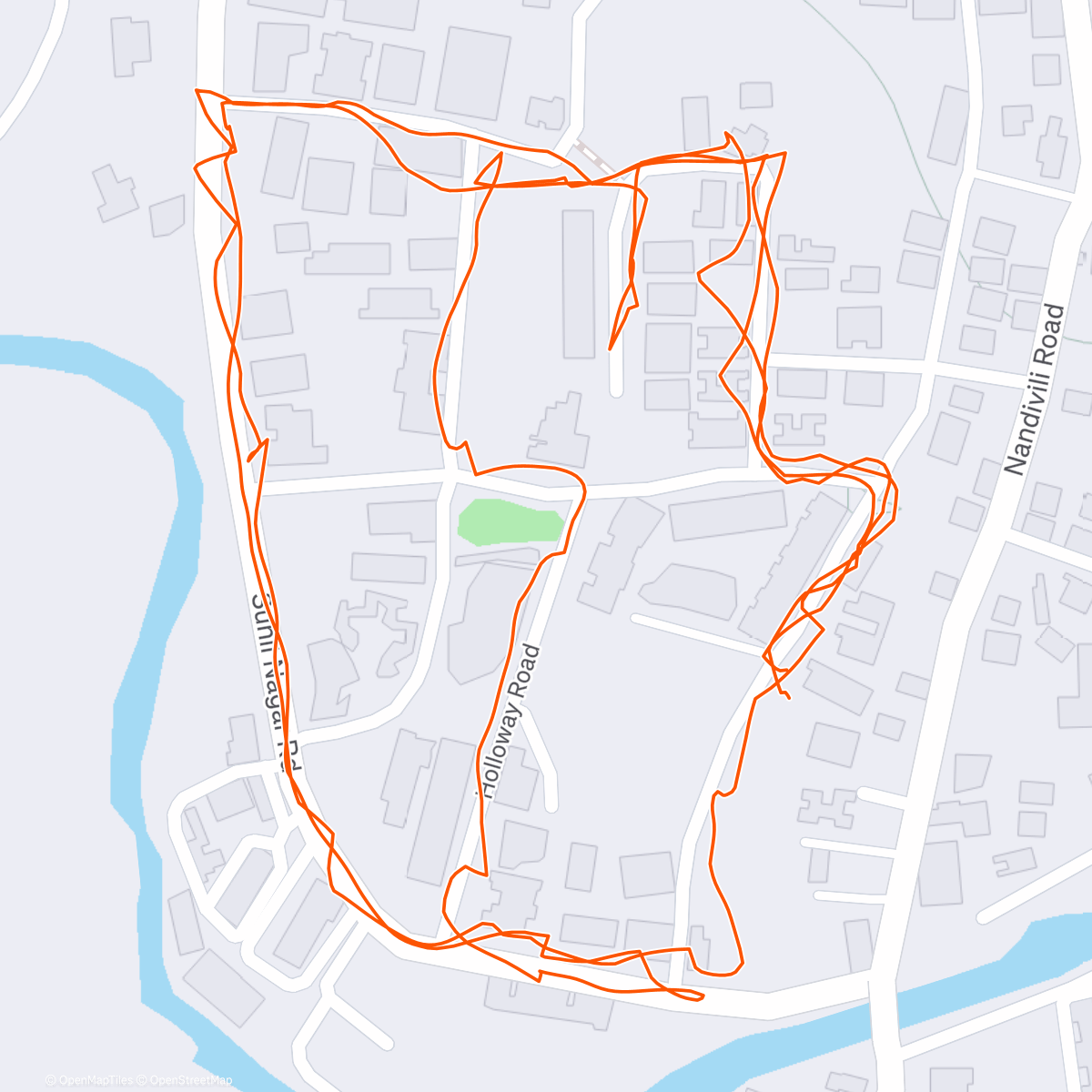 Map of the activity, Morning Run Day 037