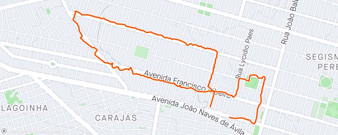 アクティビティ「Caminhada até a padaria Nova Estação ao contrário」の地図