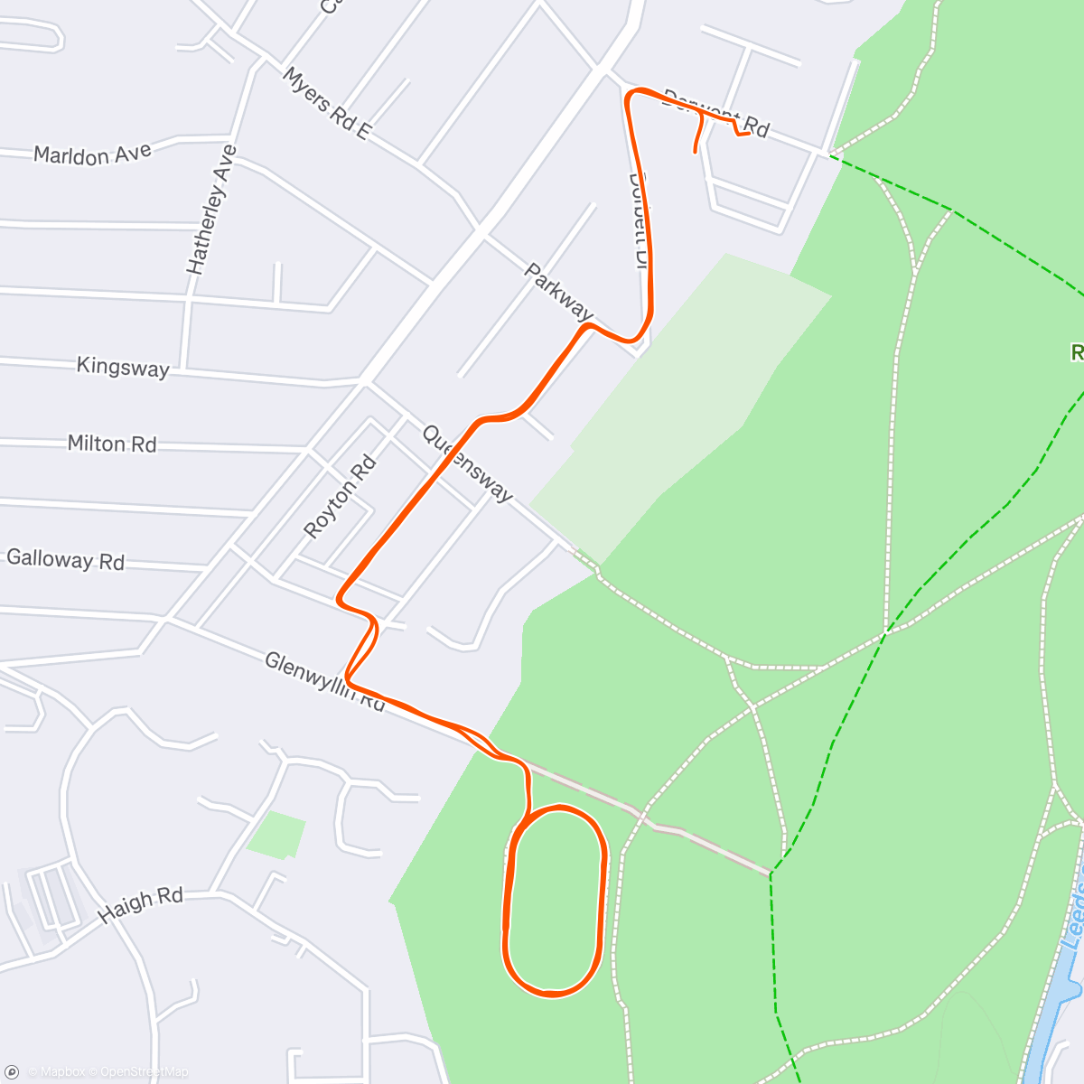 Map of the activity, 🏃🏽‍♀️‍➡️Early MLH Intervals🏃🏽‍♀️