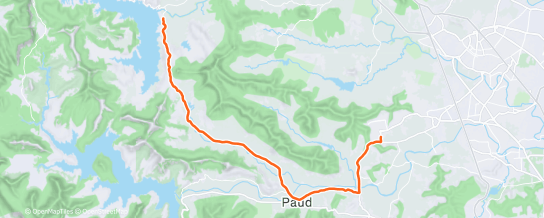 Map of the activity, Bike racing can take you to some cool places