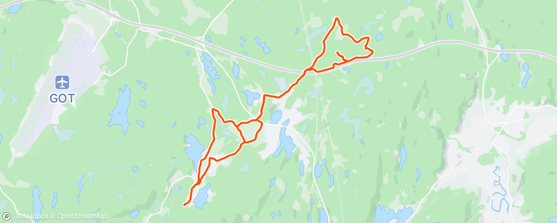 Mapa da atividade, Afternoon Mountain Bike Ride